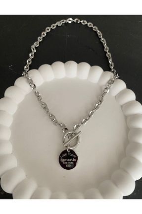 گردنبند استیل ( فولاد ) زنانه استیل (فولاد) han takı - کد 893468025