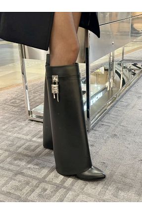 چکمه مشکی زنانه چرم مصنوعی MYVOLANTE - کد 893472204
