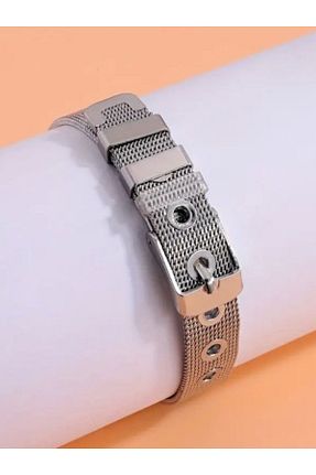 دستبند استیل (فولاد) متالیک زنانه استیل ضد زنگ Madamodd - کد 893473763