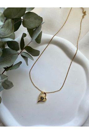 گردنبند استیل ( فولاد ) طلائی زنانه استیل (فولاد) Tasarım - کد 893094445
