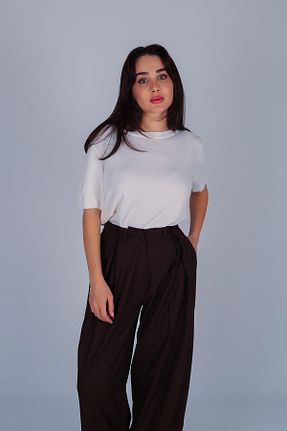 بلوز نباتی زنانه یقه دوچرخه FACETTE - کد 893472941
