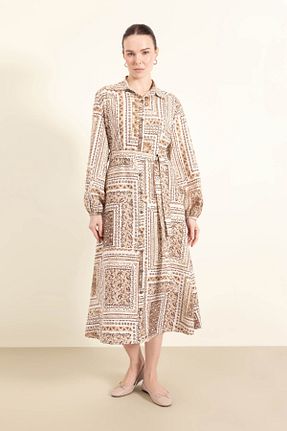 لباس قهوه ای زنانه بافتنی Defacto - کد 893512378