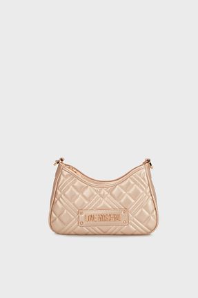 کیف دوشی طلائی زنانه پلی اورتان Love Moschino - کد 893497655