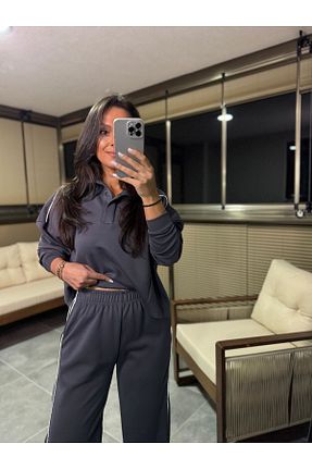 ست بالاتنه و پائین تنه طوسی زنانه caddstore - کد 893540174