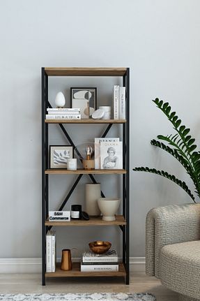قفسه کتاب قهوه ای 160 سانتی متر Genel Markalar - کد 31726442