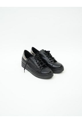 کفش کژوال مشکی زنانه چرم مصنوعی EYMEN SHOES - کد 893546336