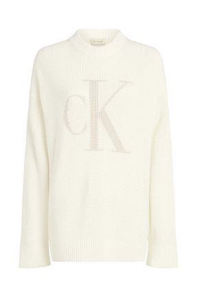 پلیور سفید زنانه ساده Calvin Klein - کد 893554809