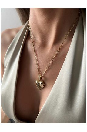 گردنبند استیل ( فولاد ) طلائی زنانه استیل (فولاد) Şirince - کد 893560256