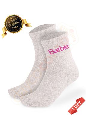 جوراب سفید بچه گانه پنبه ای Barbie - کد 893548138