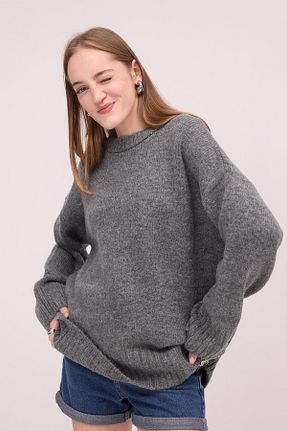 پلیور طوسی زنانه ساده Addax - کد 893554928