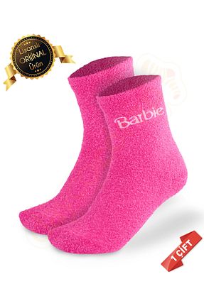 جوراب صورتی زنانه پنبه ای Barbie - کد 893549223