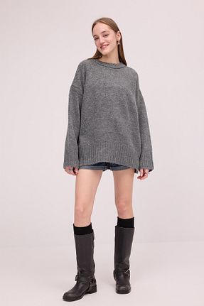 پلیور طوسی زنانه ساده Addax - کد 893554928