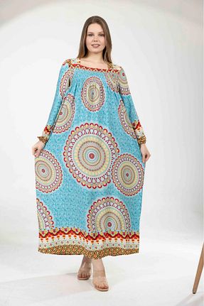 لباس فیروزه ای زنانه بافتنی mervemoda - کد 895480362