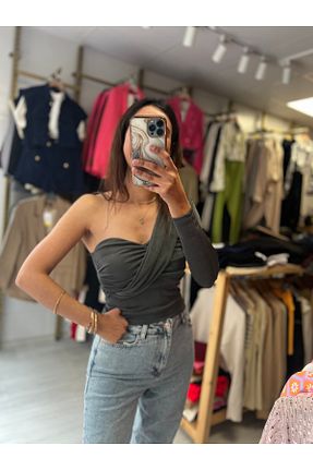 دامن طوسی زنانه پارچه Butik - کد 893744692