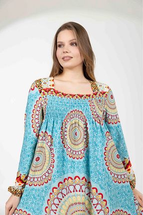 لباس فیروزه ای زنانه بافتنی mervemoda - کد 895480362