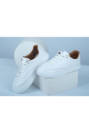 کفش اسنیکر سفید مردانه بند دار KayguShoes - کد 895478835