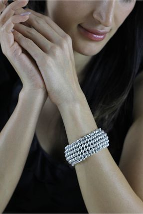 دستبند جواهر سفید زنانه مروارید homet - کد 893559146