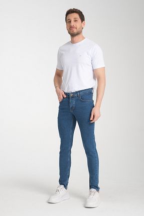 شلوار جین آبی مردانه پاچه تنگ OneZero - کد 888818704