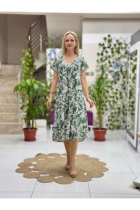 لباس سبز زنانه بافتنی Punta Otantik - کد 895601711