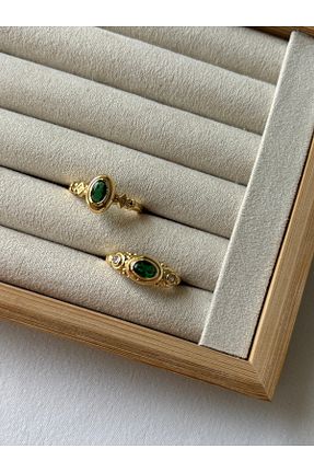 انگشتر جواهر سبز زنانه زیرکن ringbox - کد 893587602