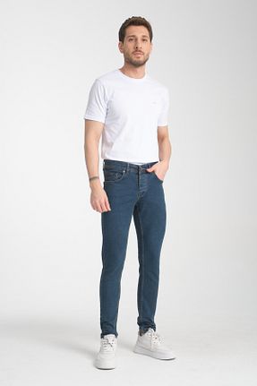 شلوار جین آبی مردانه پاچه تنگ OneZero - کد 888821076