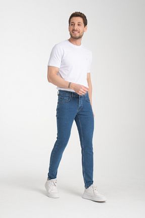 شلوار جین آبی مردانه پاچه تنگ OneZero - کد 888820808
