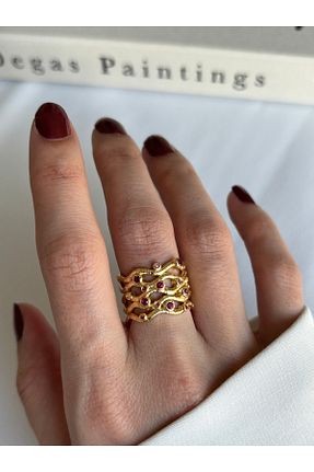 انگشتر جواهر متالیک زنانه زیرکن ringbox - کد 893591202