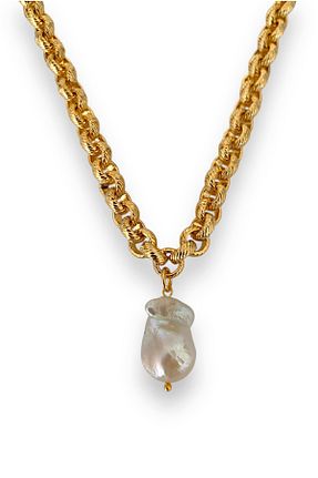 گردنبند جواهر طلائی زنانه مروارید Bonnjerra Jewellery - کد 881282350