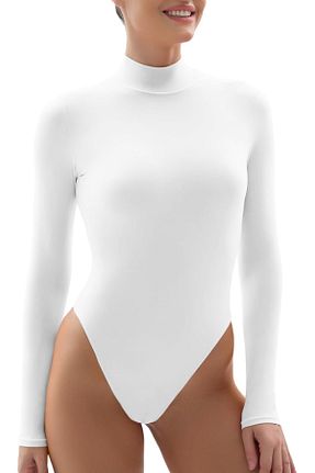 بادی سفید زنانه یقه نیم ماهیگیر JustMORE - کد 889696088