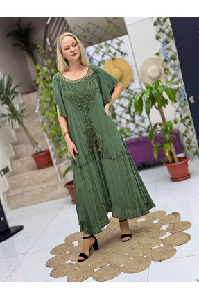 لباس سبز زنانه بافتنی Punta Otantik - کد 893598492
