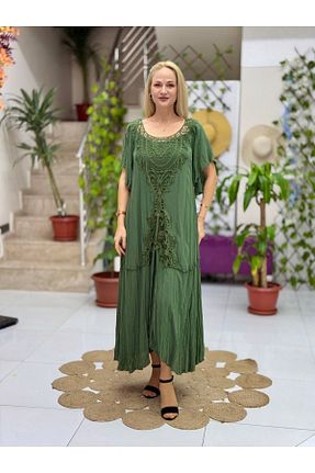 لباس سبز زنانه بافتنی Punta Otantik - کد 893598492