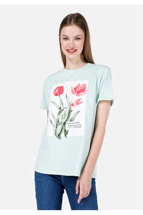 تیشرت سبز زنانه رگولار Colin’s - کد 825873250