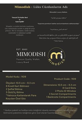 کیف پول مشکی مردانه ابعاد کوچک Mimodish - کد 240193526