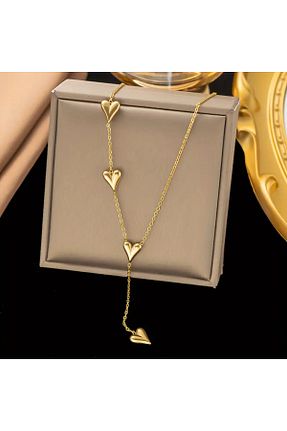 گردنبند استیل ( فولاد ) زرد زنانه استیل (فولاد) MAF Atölye - کد 893735420