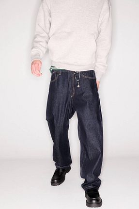 شلوار جین آبی مردانه پاچه پهن Pull & Bear - کد 893733659