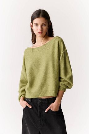 پلیور سبز زنانه ساده Pull & Bear - کد 893719927