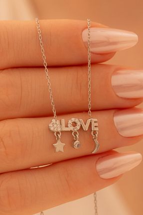 گردنبند نقره طوسی زنانه 925 عیار OSMANLI GÜMÜŞ - کد 893728391