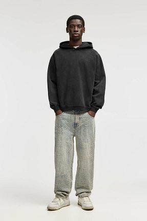 شلوار جین آبی مردانه پاچه پهن Pull & Bear - کد 893734615