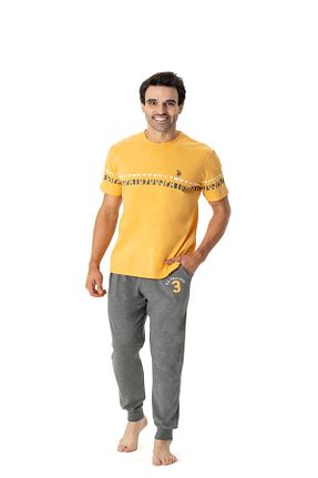 ست لباس راحتی زرد مردانه طرح دار U.S. Polo Assn. - کد 808116080