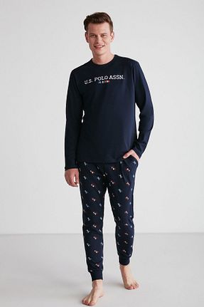 ست لباس راحتی سرمه ای مردانه طرح دار U.S. Polo Assn. - کد 759555966