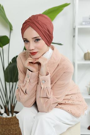 کلاه شنای حجاب قهوه ای زنانه Aisha