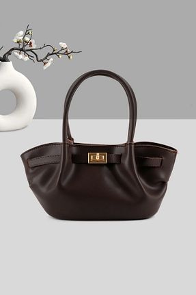 کیف دوشی قهوه ای زنانه چرم مصنوعی MILANOFOX - کد 893737873