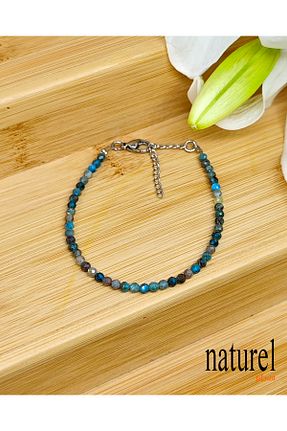 دستبند جواهر آبی زنانه سنگ طبیعی Naturel Tılsım - کد 893475147