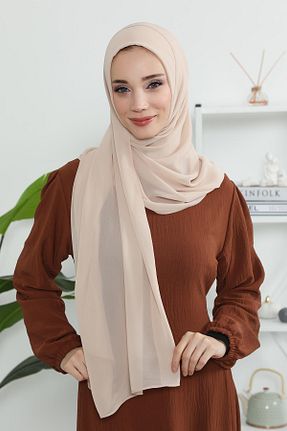 شال قهوه ای زنانه شیفون Aisha