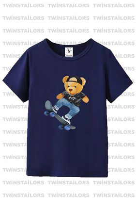 تیشرت نارنجی بچه گانه رگولار twins tailors - کد 895633701
