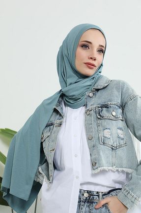 شال فیروزه ای زنانه ویسکون Aisha