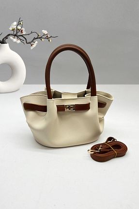 کیف دوشی بژ زنانه چرم مصنوعی MILANOFOX - کد 893737881