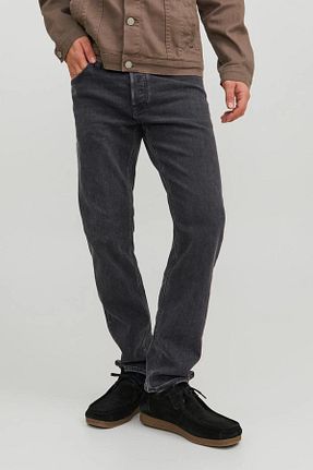 شلوار جین مشکی مردانه پاچه تنگ Jack & Jones - کد 803338197