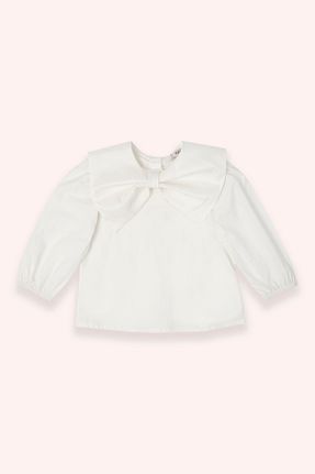بلوز سفید بچه گانه ساده Panço - کد 893789204