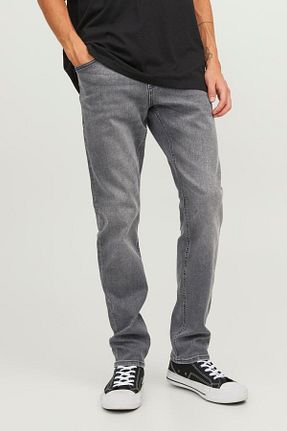 شلوار جین طوسی مردانه پاچه تنگ Jack & Jones - کد 739923749